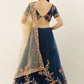 Lehenga Choli Net Blue Embroidered Lehenga Choli