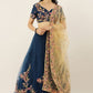 Lehenga Choli Net Blue Embroidered Lehenga Choli