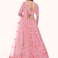 Lehenga Choli Net Pink Dori Work Lehenga Choli