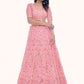 Lehenga Choli Net Pink Dori Work Lehenga Choli