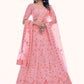 Lehenga Choli Net Pink Dori Work Lehenga Choli