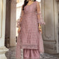 Pakistani Salwar Suit Net Pink Embroidered Salwar Kameez