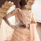 A Line Lehenga Net Peach Embroidered Lehenga Choli