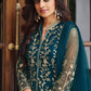 Salwar Suit Net Blue Embroidered Salwar Kameez