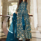 Salwar Suit Net Blue Embroidered Salwar Kameez