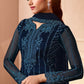 Salwar Suit Net Blue Embroidered Salwar Kameez