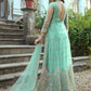 Anarkali Suit Net Sea Green Embroidered Salwar Kameez