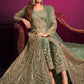 Floor Lenght Salwar Suit Net Sea Green Embroidered Salwar Kameez