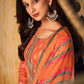 Salwar Suit Pashmina Orange Digital Print Salwar Kameez