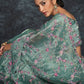 Classic Organza Green Embroidered Saree