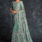 Classic Organza Green Embroidered Saree