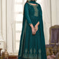 Palazzo Salwar Suit Georgette Rama Embroidered Salwar Kameez