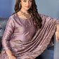 Pant Style Suit Vichitra Silk Lavender Embroidered Salwar Kameez