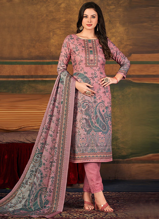 Trendy Suit Pashmina Mauve Digital Print Salwar Kameez