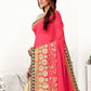 Classic Georgette Peach Embroidered Saree