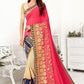 Classic Georgette Peach Embroidered Saree