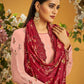 Palazzo Salwar Suit Georgette Pink Embroidered Salwar Kameez