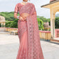 Contemporary Net Pink Diamond Saree