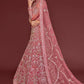 Lehenga Choli Net Pink Dori Work Lehenga Choli