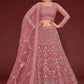 Lehenga Choli Net Pink Dori Work Lehenga Choli