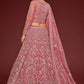 Lehenga Choli Net Pink Dori Work Lehenga Choli