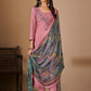 Salwar Suit Muslin Pink Embroidered Salwar Kameez