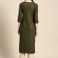 Casual Kurti Poly Rayon Green Embroidered Kurtis