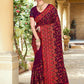 Classic Georgette Purple Embroidered Saree