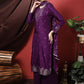 Straight Salwar Suit Silk Purple Embroidered Salwar Kameez