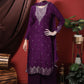 Straight Salwar Suit Silk Purple Embroidered Salwar Kameez