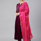 Salwar Suit Velvet Purple Embroidered Salwar Kameez