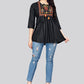 Casual Kurti Rayon Black Embroidered Kurtis