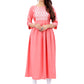 Designer Kurti Rayon Pink Embroidered Kurtis