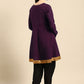 Designer Kurti Rayon Purple Embroidered Kurtis