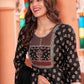 Gown Rayon Black Embroidered Gown