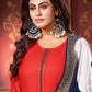 Salwar Suit Rayon Red Embroidered Salwar Kameez