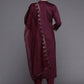 Salwar Suit Rayon Viscose Wine Embroidered Salwar Kameez