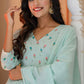 Trendy Suit Cotton Aqua Blue Embroidered Salwar Kameez