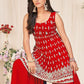 Salwar Suit Georgette Red Embroidered Salwar Kameez