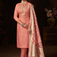 Salwar Suit Silk Pink Embroidered Salwar Kameez