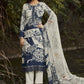 Salwar Suit Muslin Viscose Blue Off White Digital Print Salwar Kameez
