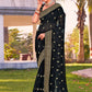 Trendy Saree Georgette Black Embroidered Saree