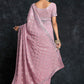 Trendy Saree Georgette Pink Embroidered Saree