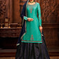 Lehenga Choli Satin Sea Green Embroidered Lehenga Choli