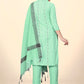 Salwar Suit Cotton Jacquard Sea Green Embroidered Salwar Kameez