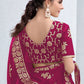Classic Shimmer Rani Embroidered Saree