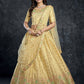 A Line Lehenga Silk Yellow Diamond Lehenga Choli