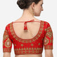 Blouse Silk Red Embroidered Blouse