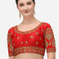 Blouse Silk Red Embroidered Blouse