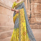 Classic Silk Grey Embroidered Saree